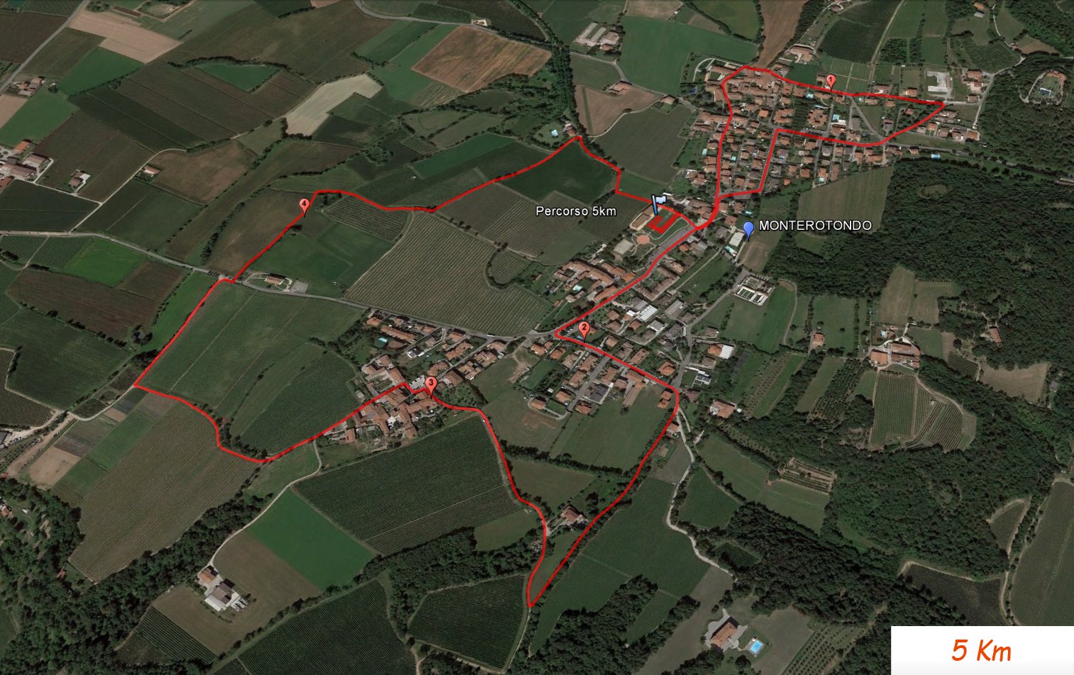 Country Run 3 Colline - percorso 5 Km